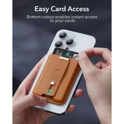 Wallet Magsafe Leather Grip Esr - Caramel Brown